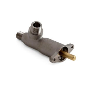 CIMBALI/FEMA STEAM/WATER TAP [IN 1/4M OGIVE - OUT 3/8M - 120° ANGLE, S.STEEL SEAT]