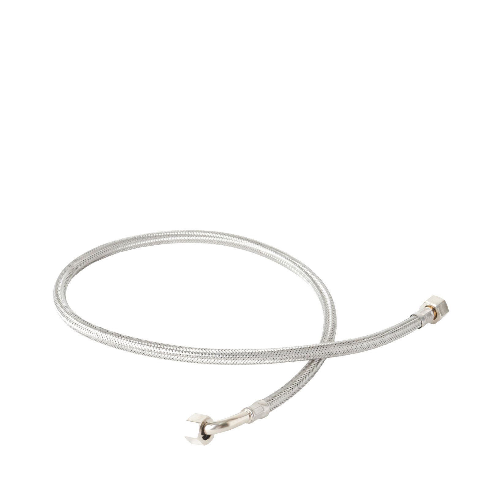 S. STEEL FLEX PIPE 100CM 3/8 FF WITH 1 CONICAL ELBOW