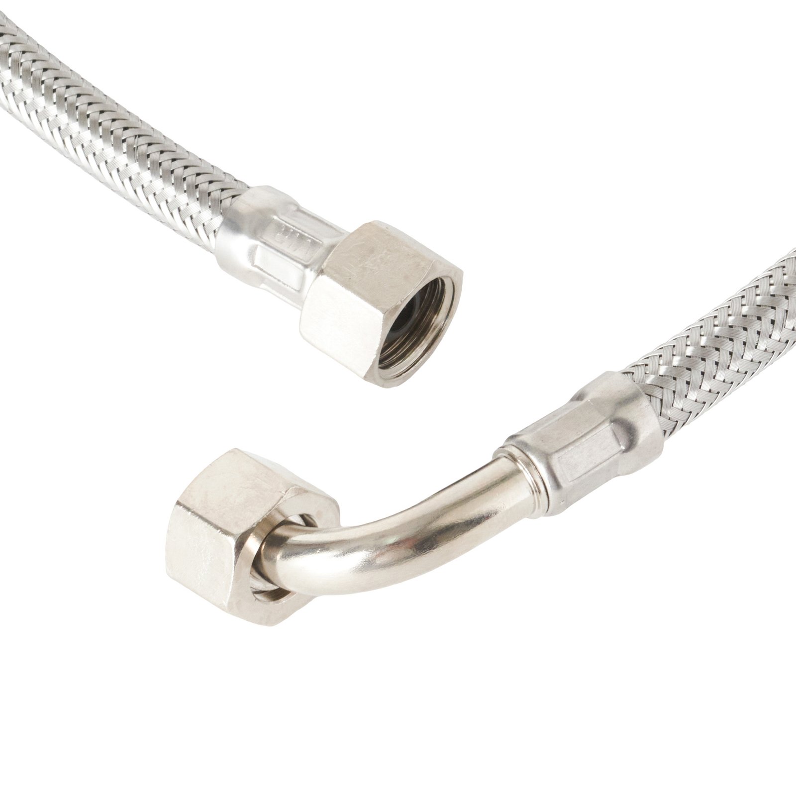 S. STEEL FLEX PIPE 100CM 3/8 FF WITH 1 CONICAL ELBOW - Image 2