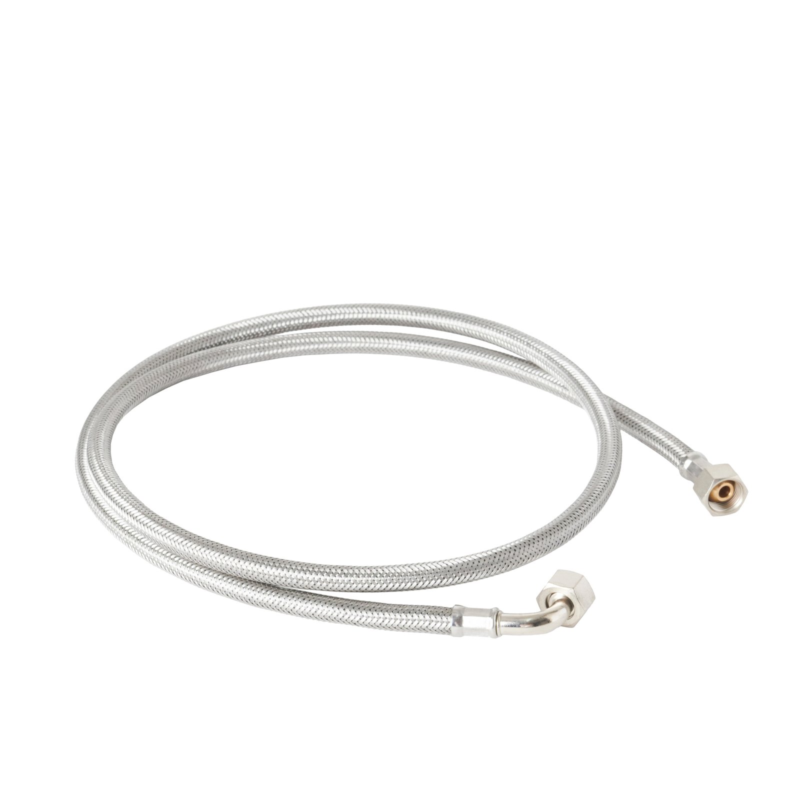 S. STEEL FLEX PIPE 150 cm 3/8 FF WITH 1 CONICAL ELBOW