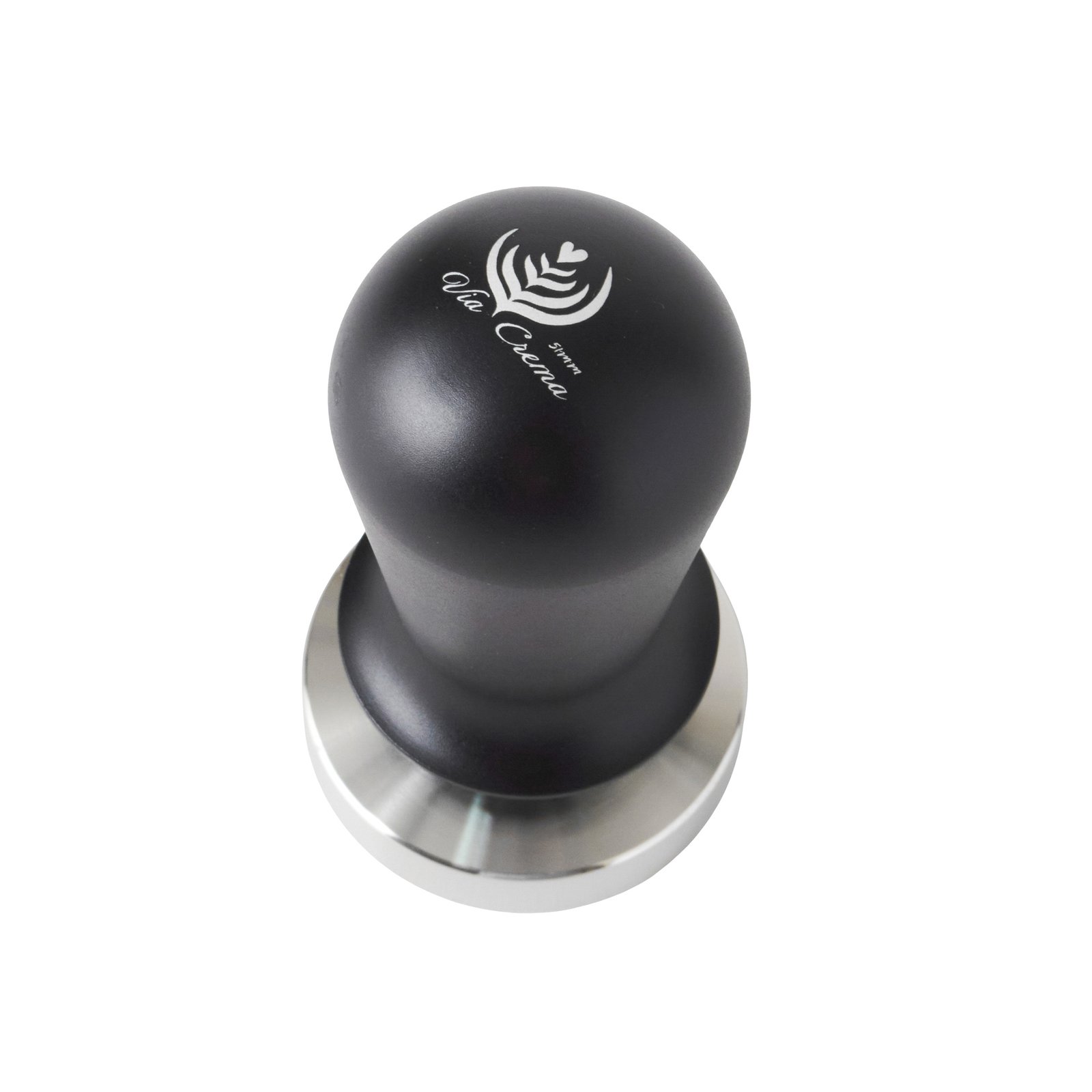 VIA CREMA CALIBRATED TAMPER STAINLESS STEEL - 54 mm (BLACK HANDLE) - Image 2