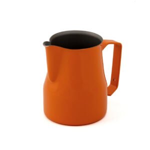 MILK PITCHER MOD. Europa 75 CL STAINLESS STEEL ORANGE COLOR -PROFESSIONAL