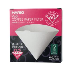 HARIO VCF-02-40W PAPER FILTER WHITE for 02 Dripper 40sheets