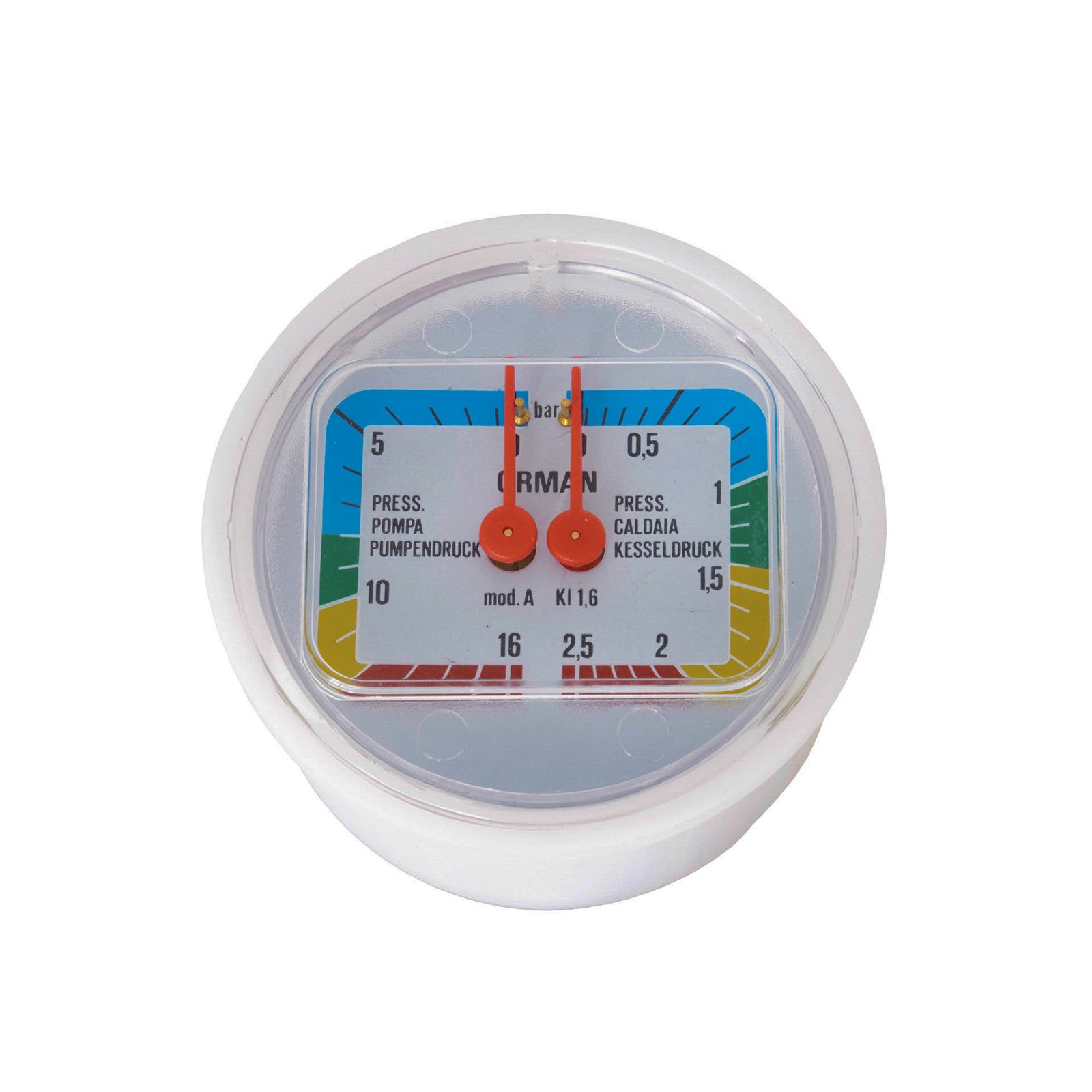 SANREMO/VBM BOILER PUMP MANOMETER ø 63 mm 0-2.5/0-16 BAR