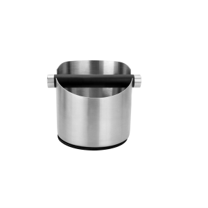 VIA CREMA COFFEE GROUND KNOCK BOX - STAINLESS STEEL