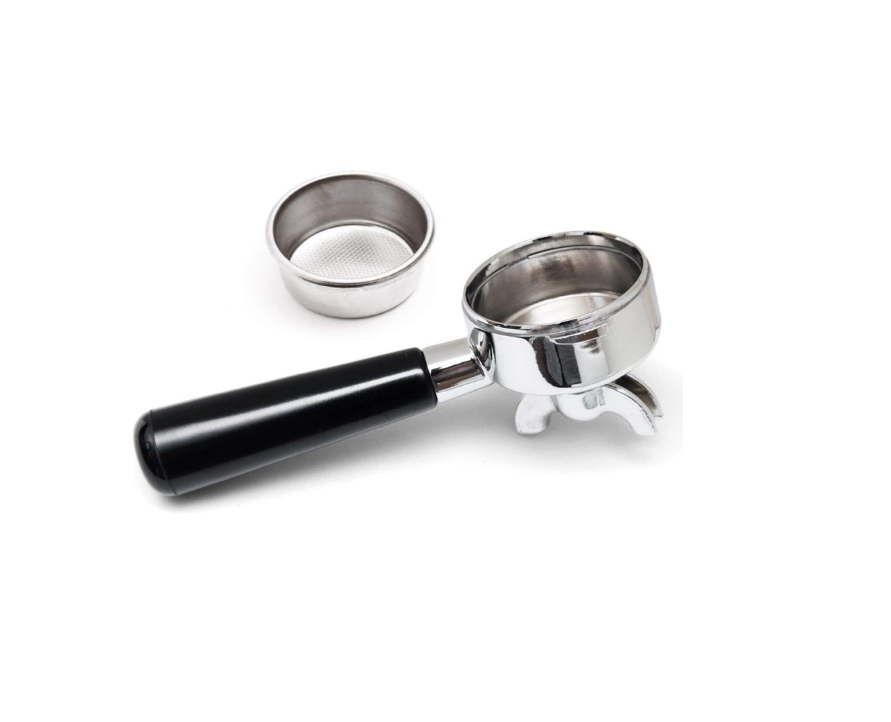 LA PAVONI FILTERHOLDER BODY BOTTOMLESS ø52mm COMPLETE (BLACK HANDLE) - PRE-MILLENIUM