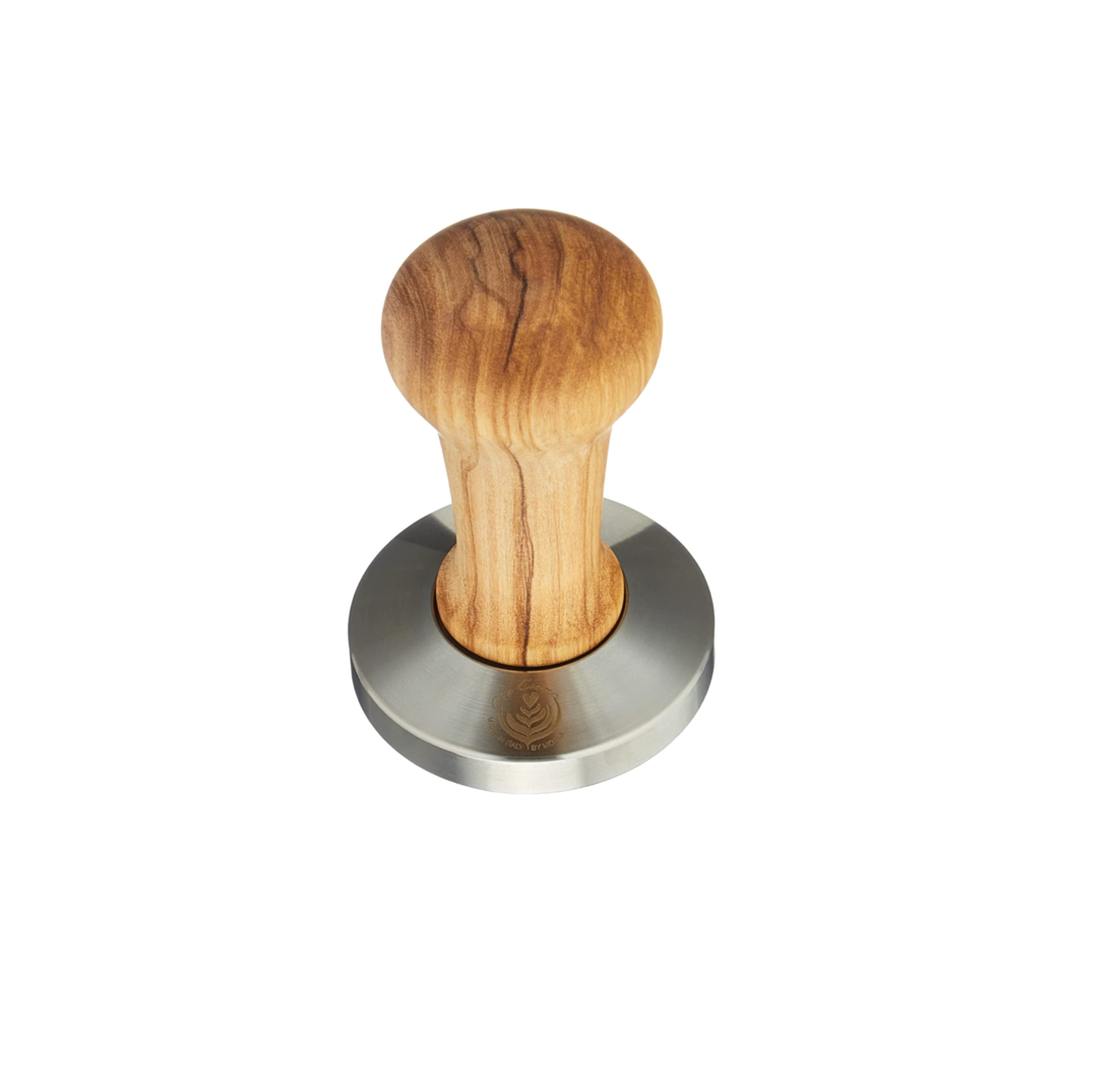 VIA CREMA COFFEE TAMPER PLANE BASE 53 mm - Olive Wood