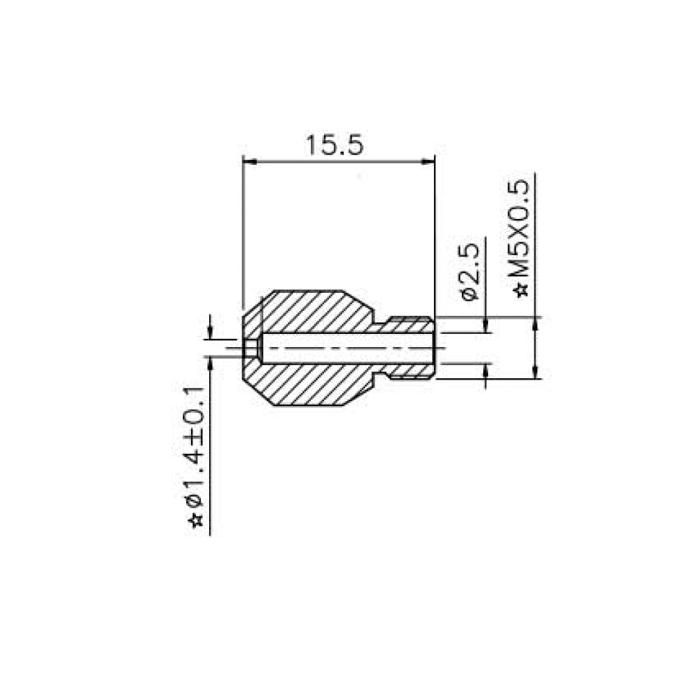 NOZZLE 1 HOLE FOR STEAM WAND 6MM RANCILIO SILVIA - GAGGIA - Image 2