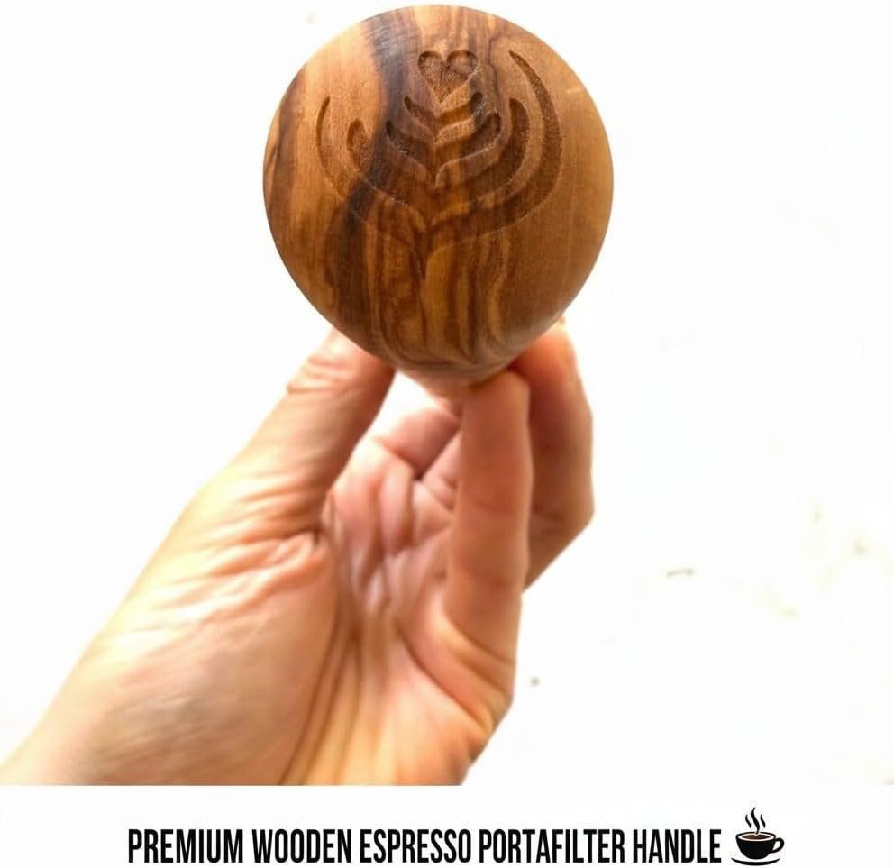 VIA CREMA PORTAFILTER HANDLE OLIVE WOOD M12 MADE IN ITALY - Image 5