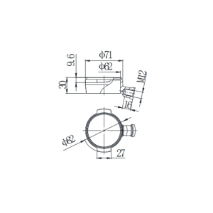 Alternative view of FAEMA STAINLESS STEEL Bottomless PotafilterBody - Spring M12 Wing 9.6