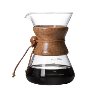 VIA CREMA Pour Over Glass 600ML Coffee Pot