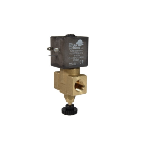 SOLENOID VALVE 2/2 NORMALLY CLOSED 1/4”G Ø4,5 FKM 230V AC ryton coil + Knob and connec