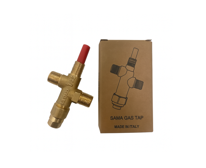 SAMA GAS TAP , PILOT VALVE ø 1/4″MM WITH NUT FOR FIXING + BOX