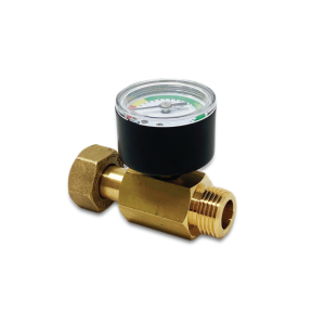 Level indicator for LPG cylinder Italy with pressure gauge indicator. Inlet swivel fitting Italy F20x1/14 x M W20x1/14 LH