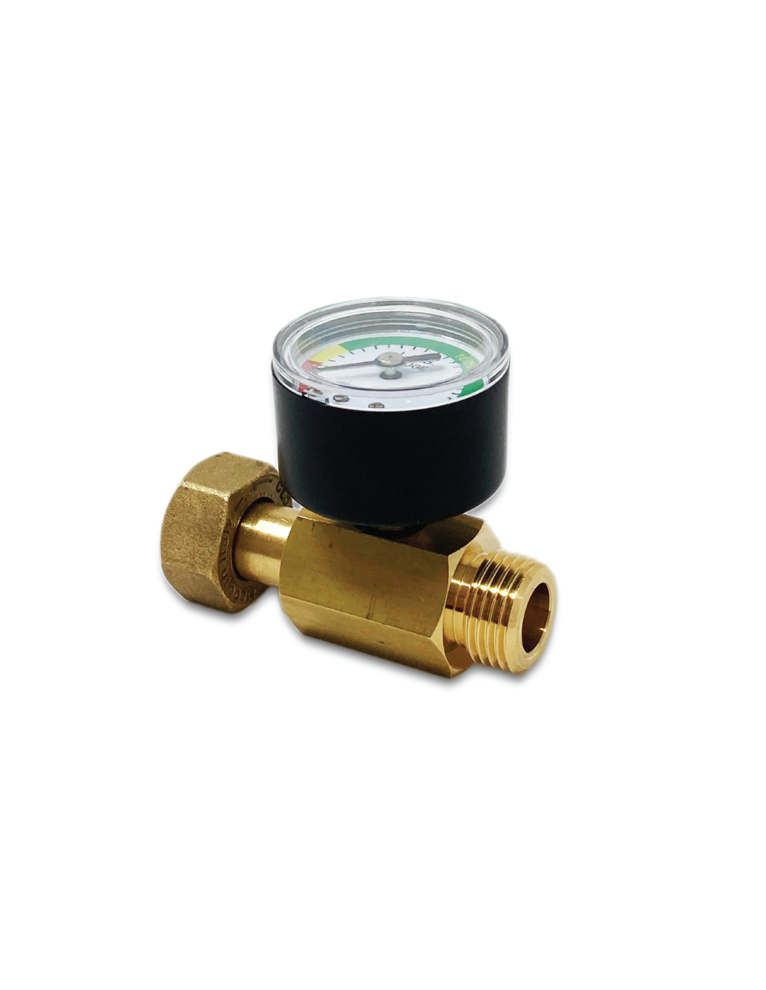 Level indicator for LPG cylinder Italy with pressure gauge indicator. Inlet swivel fitting Italy F20x1/14 x M W20x1/14 LH