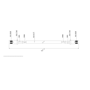 TEMPERATURE PROBE CONNECTION CABLE L=600 mm
