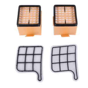 RETTI - Set di 2 filtri di protezione del motore (filtro del motore) + 2 filtri HEPA (micro), adatti per Vorwerk Folletto VK 135, 136, VK135, VK136