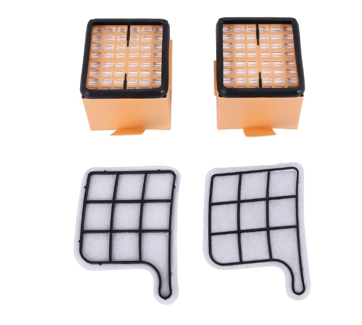 Vorwerk Kobold Set of 2 motor protection filters (motor filter) + 2 HEPA filters (micro), suitable for Vorwerk Folletto VK 135, 136, VK135, VK136