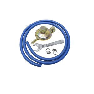 SAMA Low Pressure Regulator Kit for Kitchens Stoves and Gas BBQs + 2 Metres of Hose + 2 Cable Ties and Key Included -